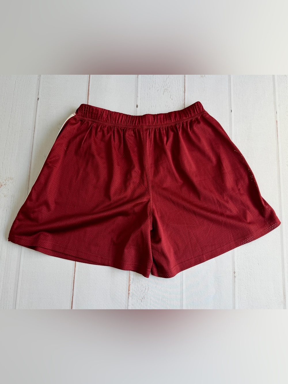 Free People Movement Mesh Athletic Running Shorts Burgundy White Stripe XS NWOT - Picture 6 of 8